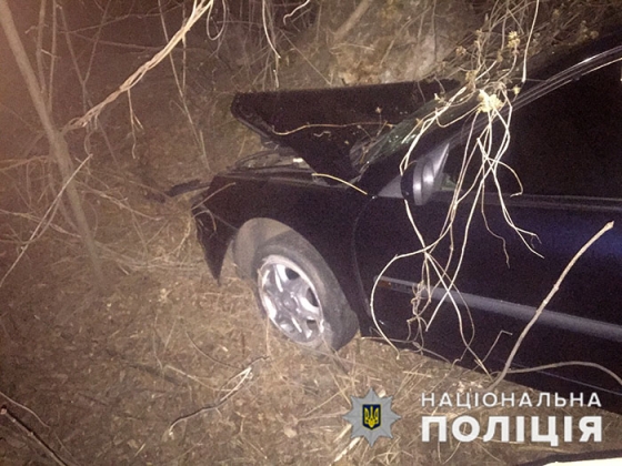 В Краматорске автомобиль промахнулся мимо дороги