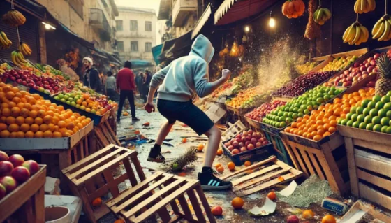 Розтрощив товар, побив продавця і при всіх попісяв: краматорця засудили за хуліганство на ринку