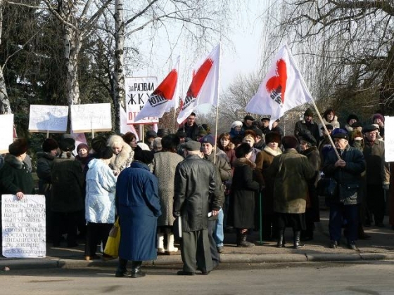 Общественность Краматорска протестовала против высоких тарифов