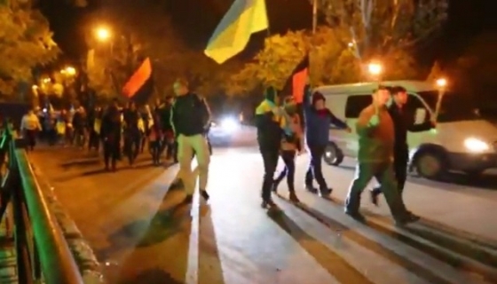 В Краматорске прошло факельное шествие в честь годовщины УПА