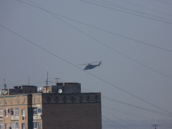  Над Краматорском кружат вертолеты