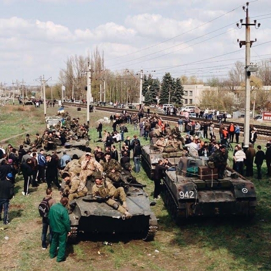 Блокирование военных. Поселки Малотарановка и Красноторка (г. Краматорск)