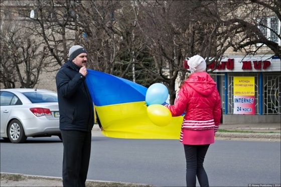В Краматорске снова живая цепь поддержала единство Украины