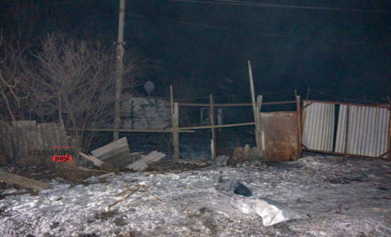 Вночі, 1 березня, Краматорськ зазнав ворожого обстрілу - приватний сектор