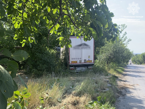 Виїхав за межі проїзної частини та наїхав на опору: патрульні склали протокол на водія вантажівки