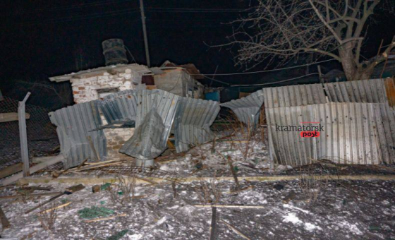 Вночі, 1 березня, Краматорськ зазнав ворожого обстрілу - приватний сектор