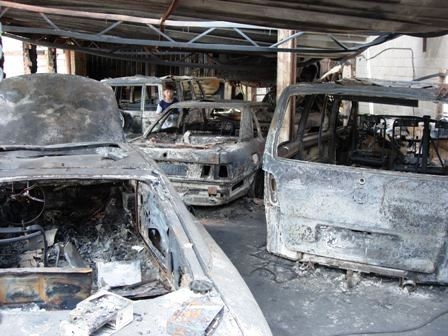 На частном СТО в Краматорске сгорело 9 иномарок (дополнена)